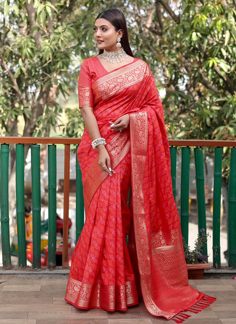 Contemporary Style Saree For Reception