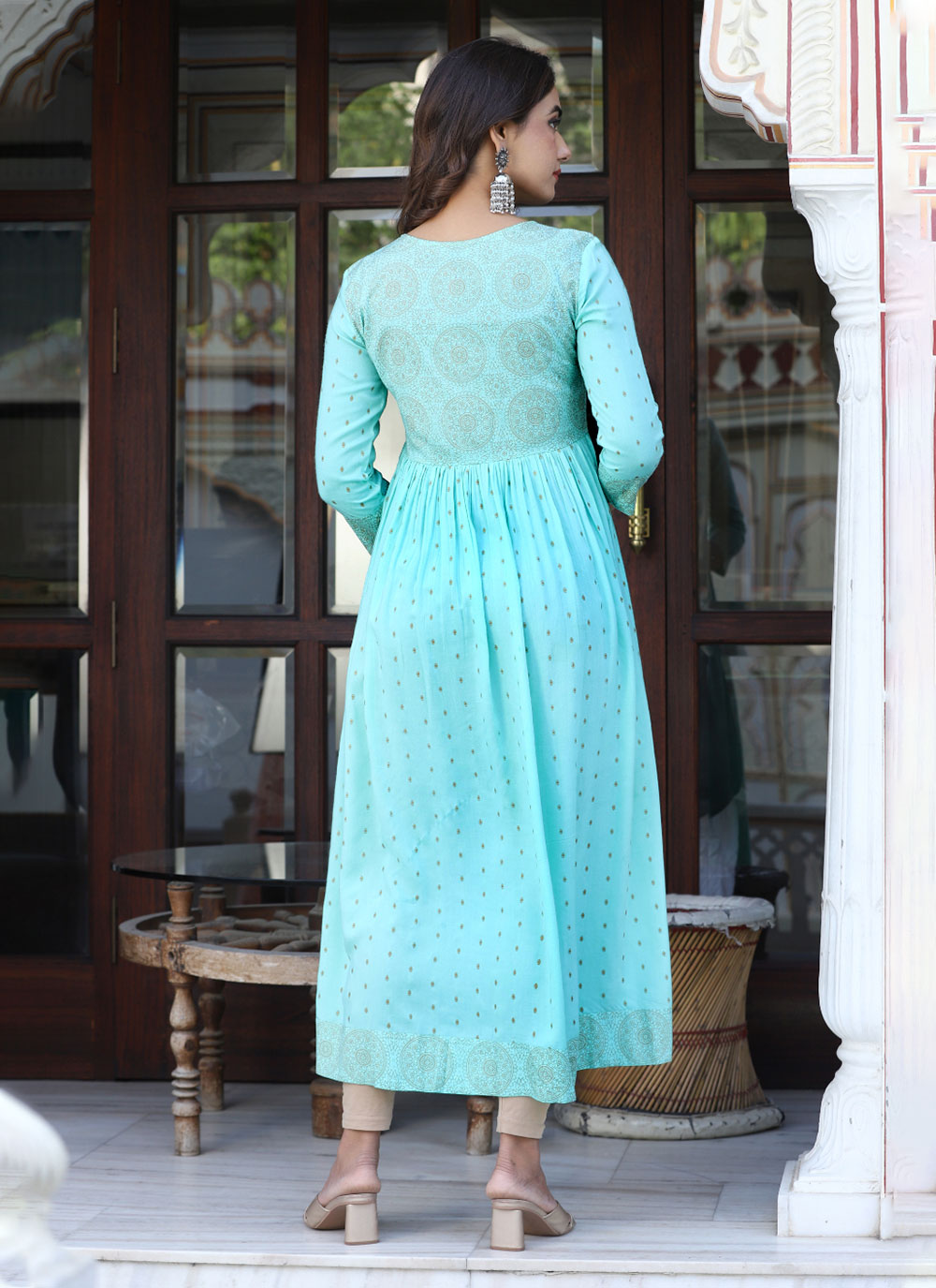 Viscose Casual Kurti With Embroidered And Print Work