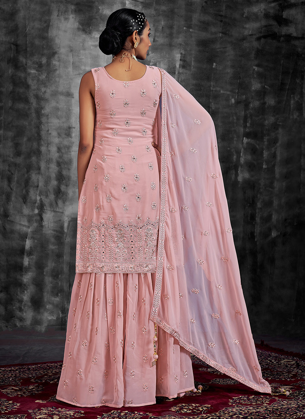 Salwar Kameez In Rose Pink