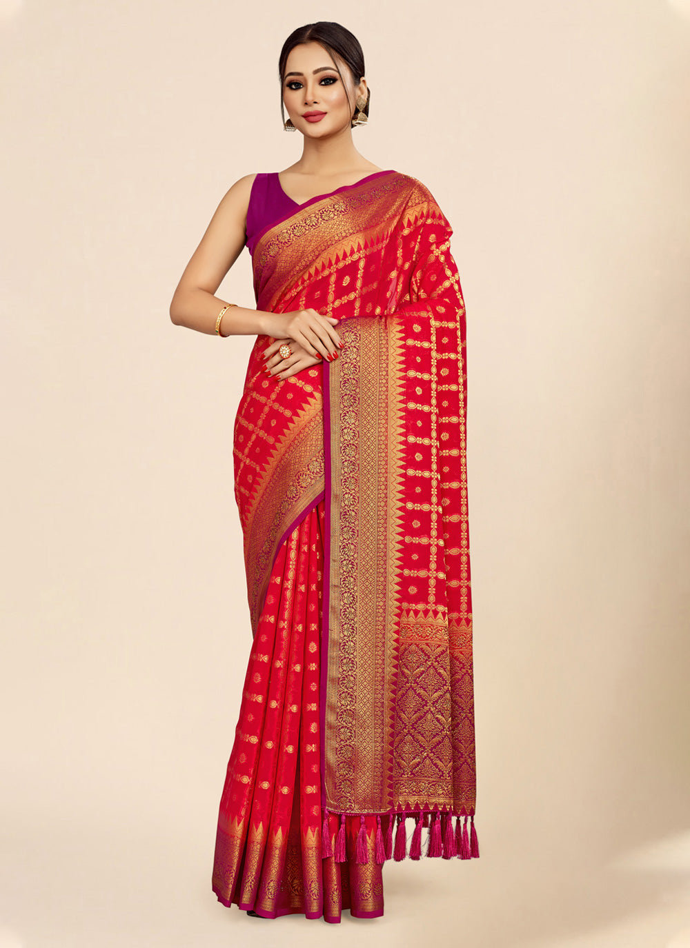 Georgette Traditional Saree For Festival