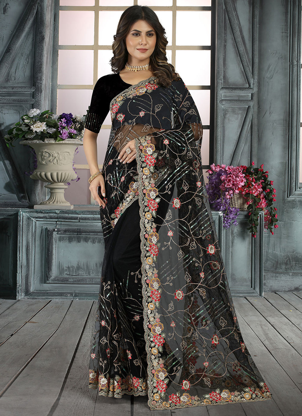 Contemporary Style Saree For Engagement