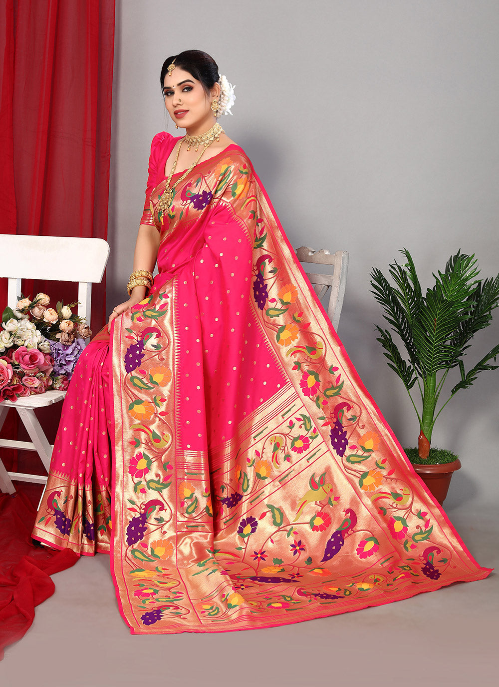 Rani Classic Designer Saree For Engagement