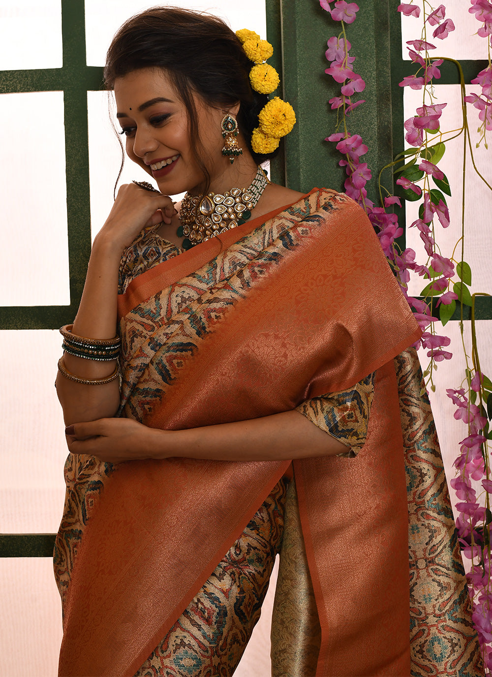 Contemporary Saree In Multi Color