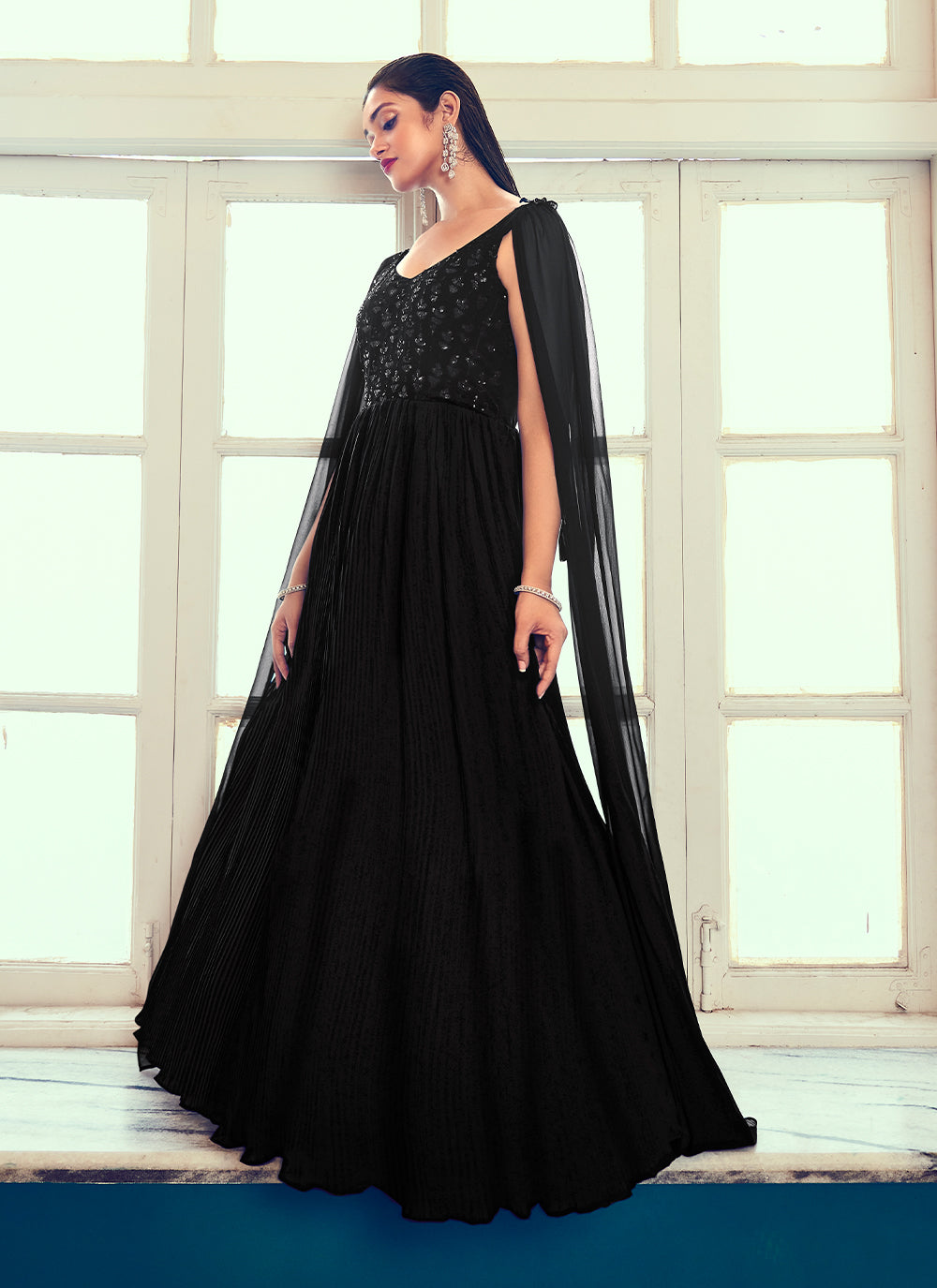 Black Color Designer Gown