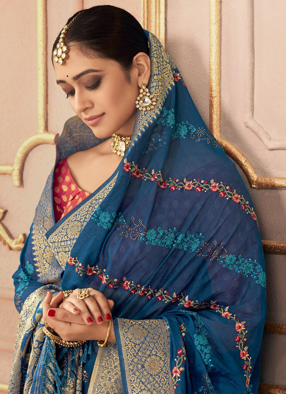 Silk Classic Saree In Blue