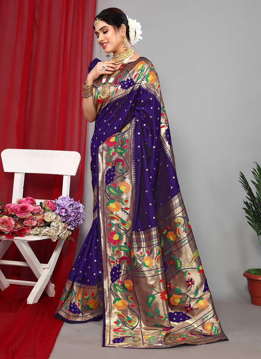 Classic Designer Saree Weaving Silk For Engagement