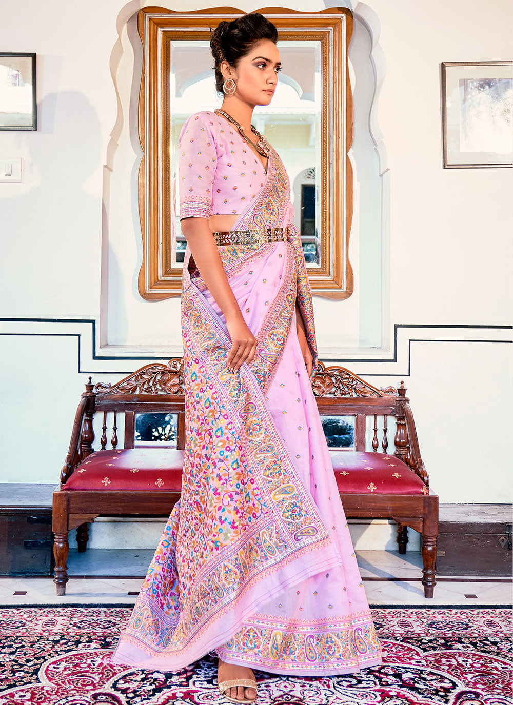 Pink Contemporary Saree