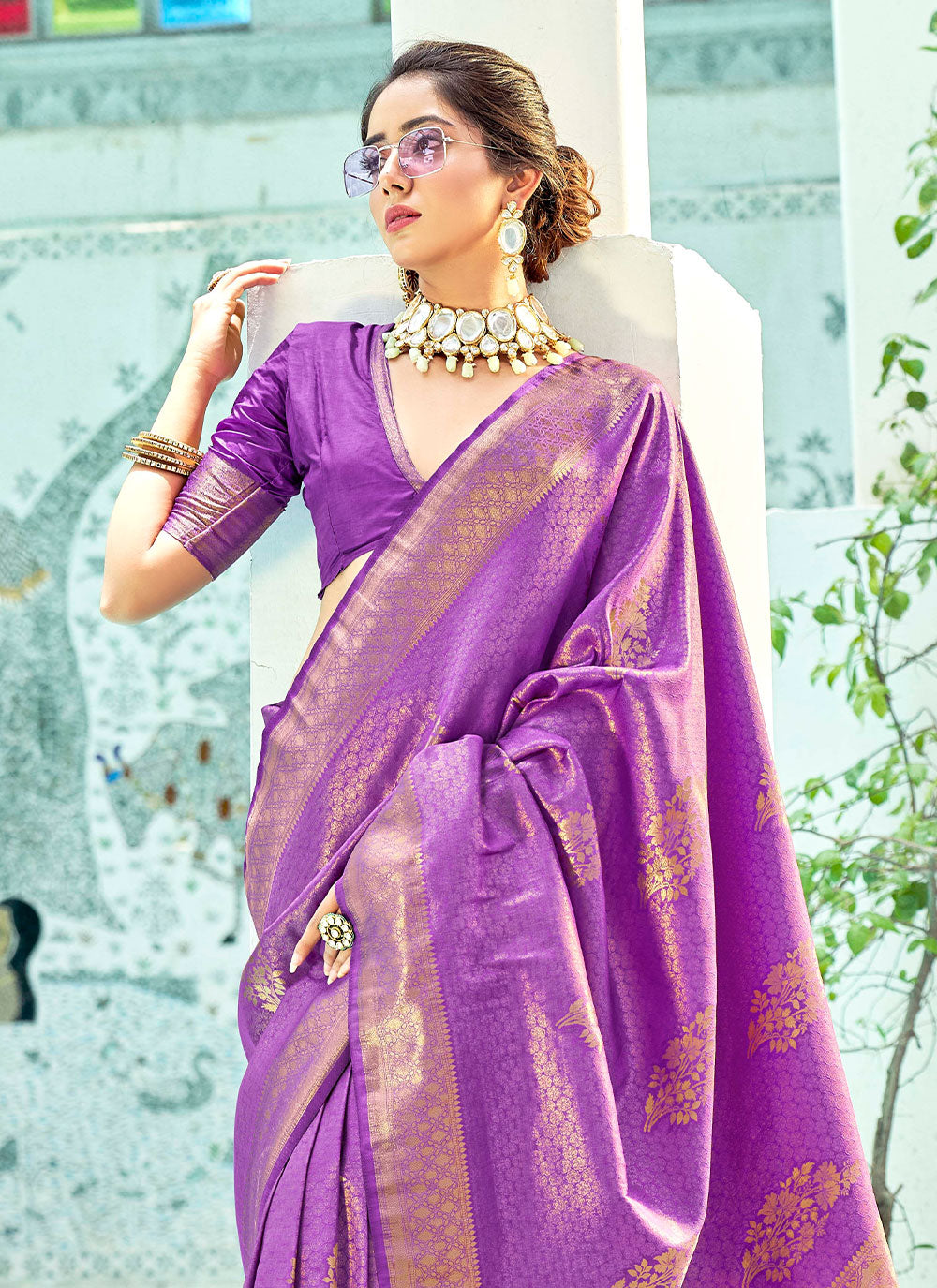 Woven Kanjivaram Silk Trendy Saree