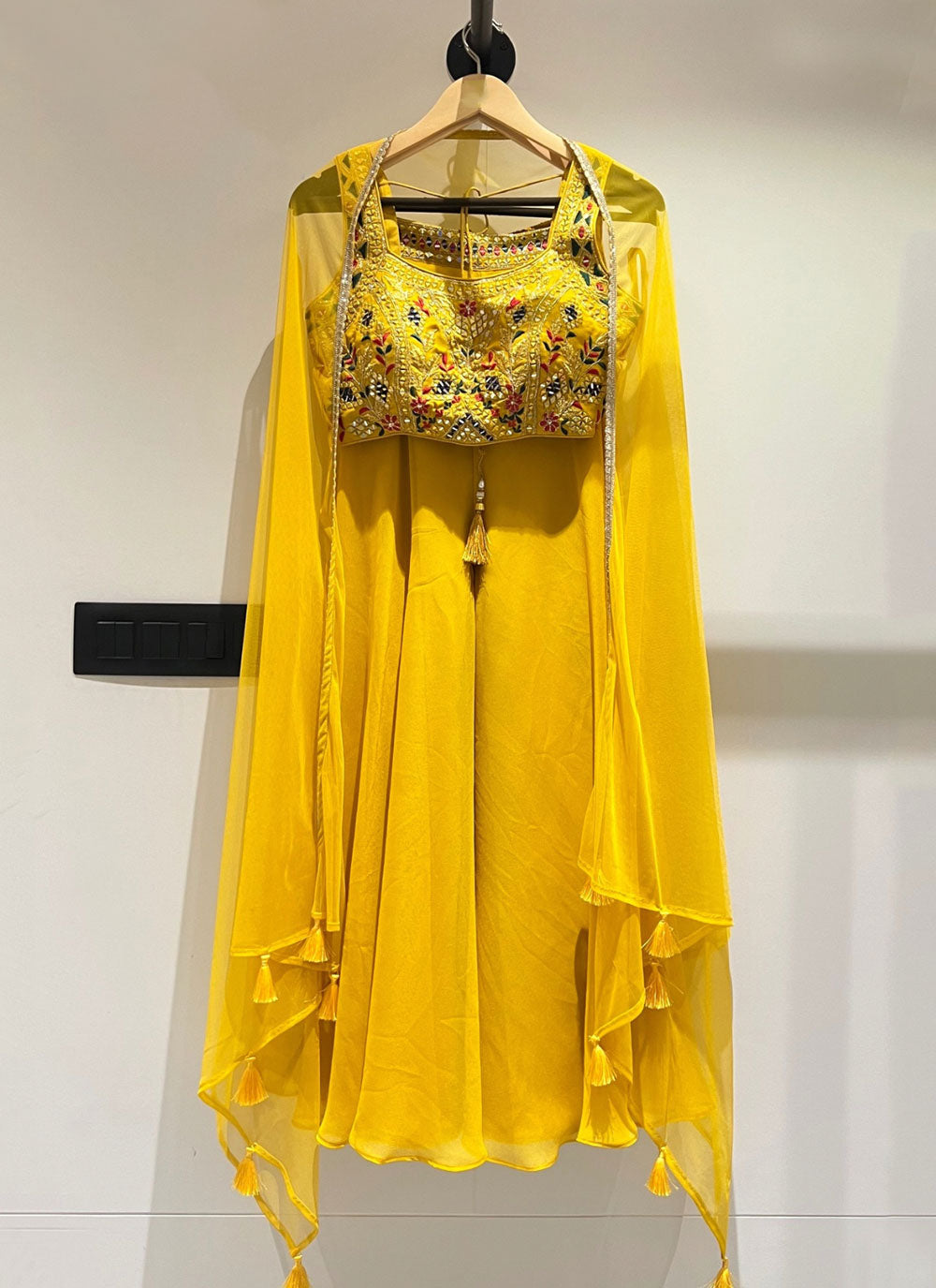 Georgette Salwar Suit In Yellow