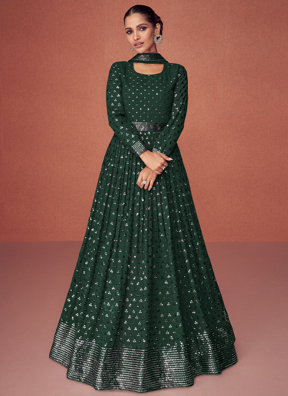 Georgette Sequins Designer Salwar Suit