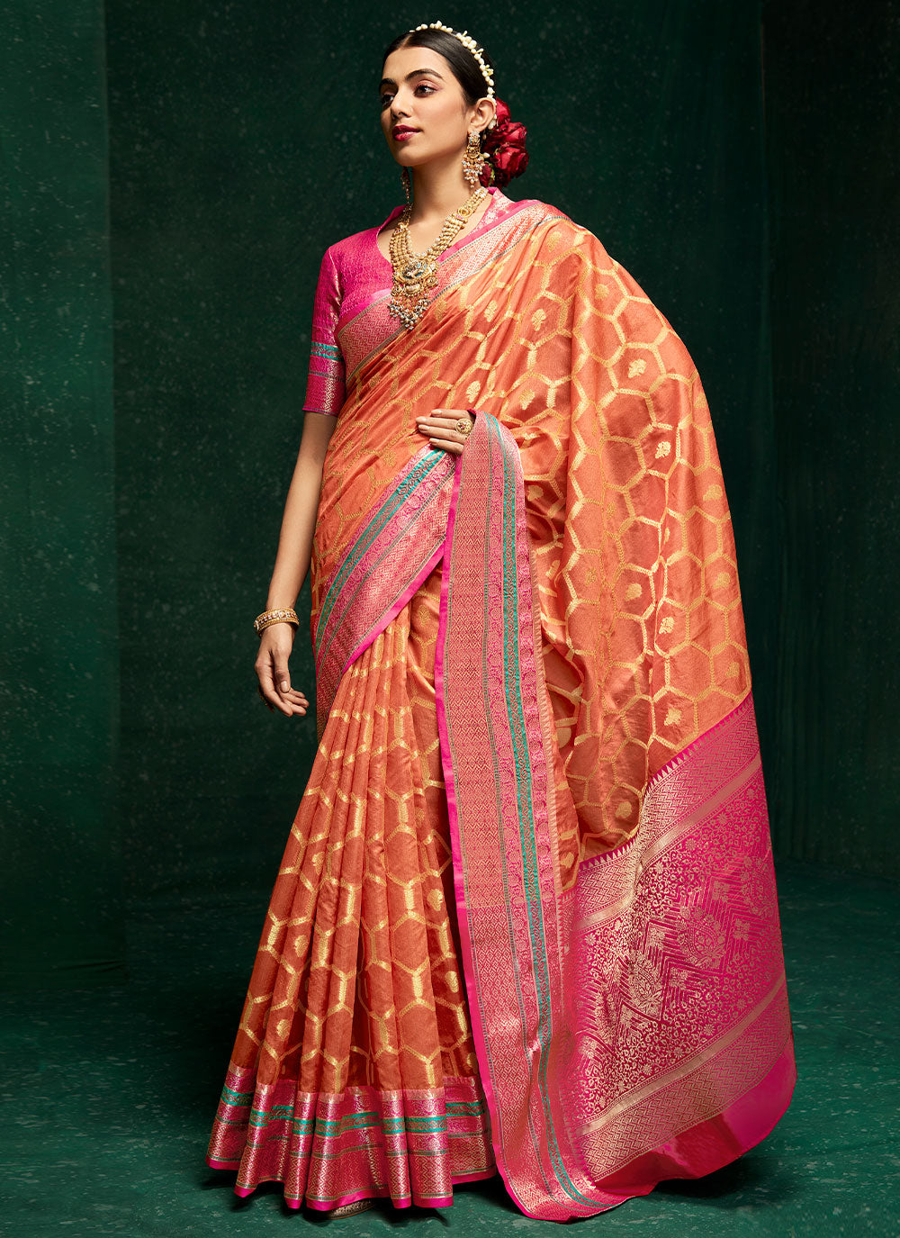 Contemporary Saree In Multi Color