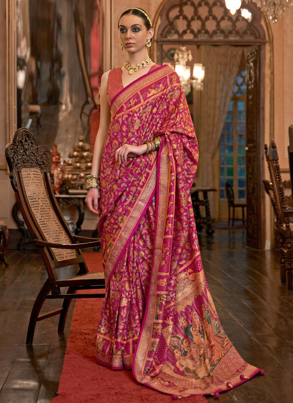 Hot Pink Wedding Trendy Saree