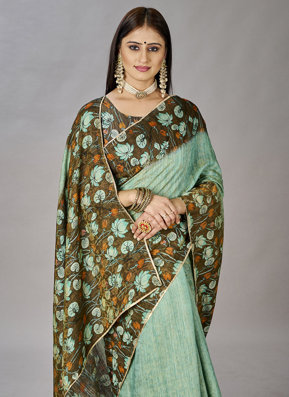 Classic Designer Saree In Green