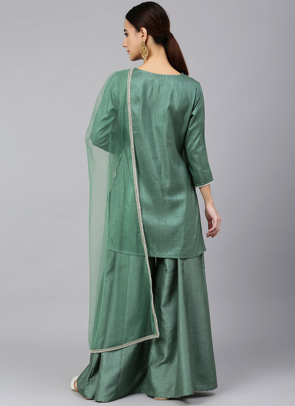 Chinon Foil Print Straight Salwar Suit
