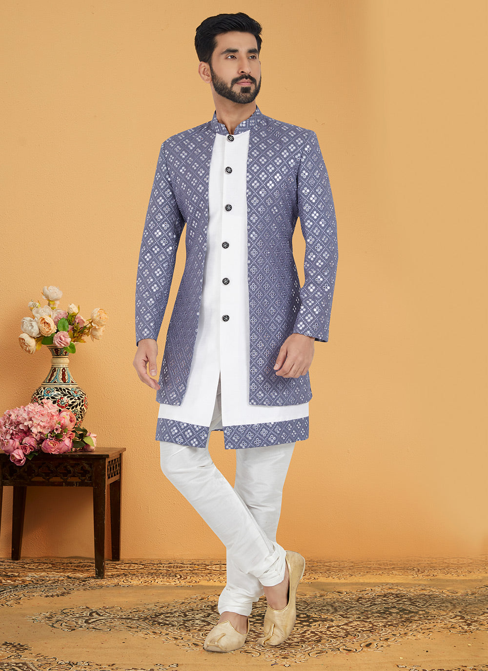 Embroidered Ceremonial Indo Western