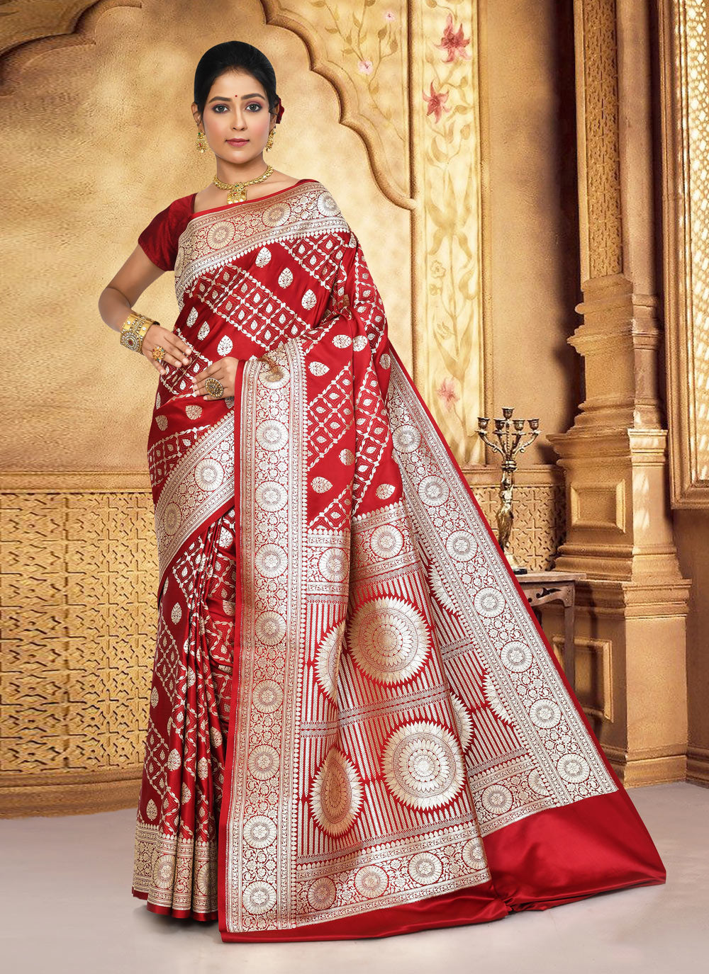 Katan Silk Weaving Trendy Saree