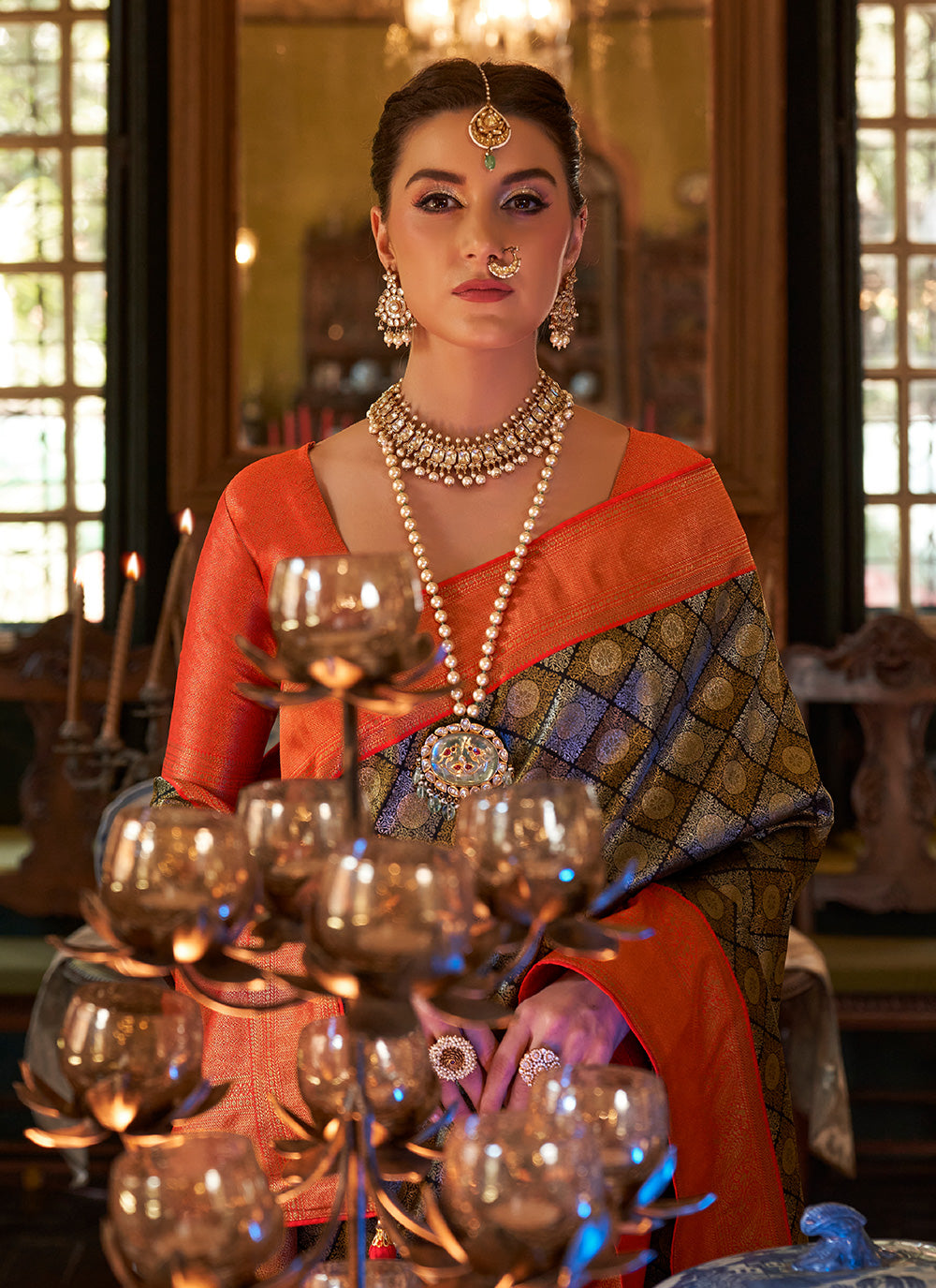 Contemporary Saree In Multi Colour