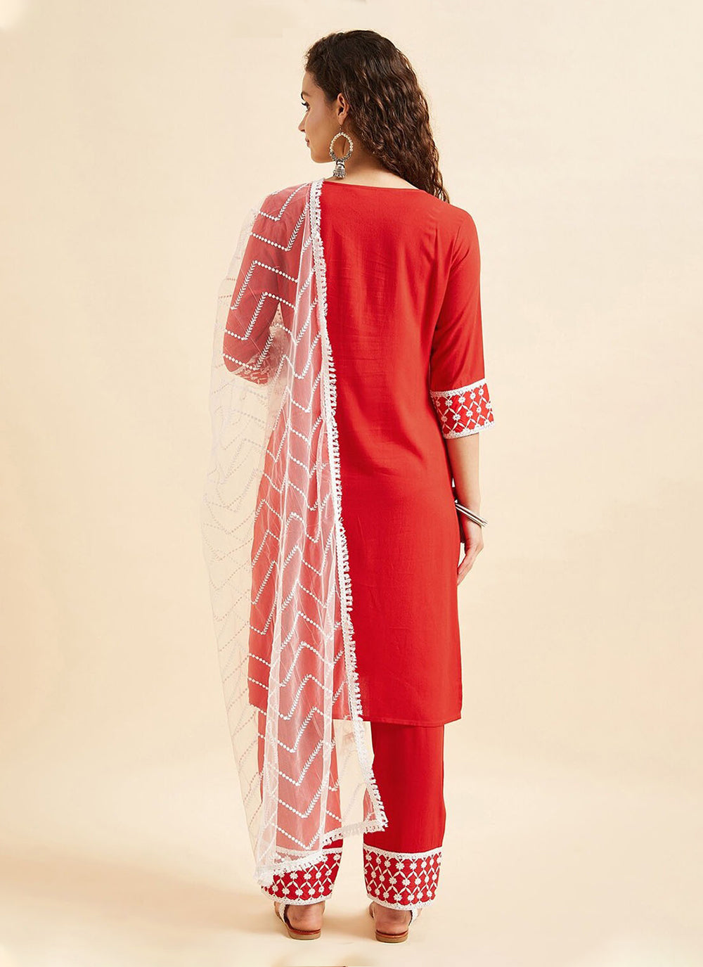 Rayon Embroidered Readymade Salwar Suit