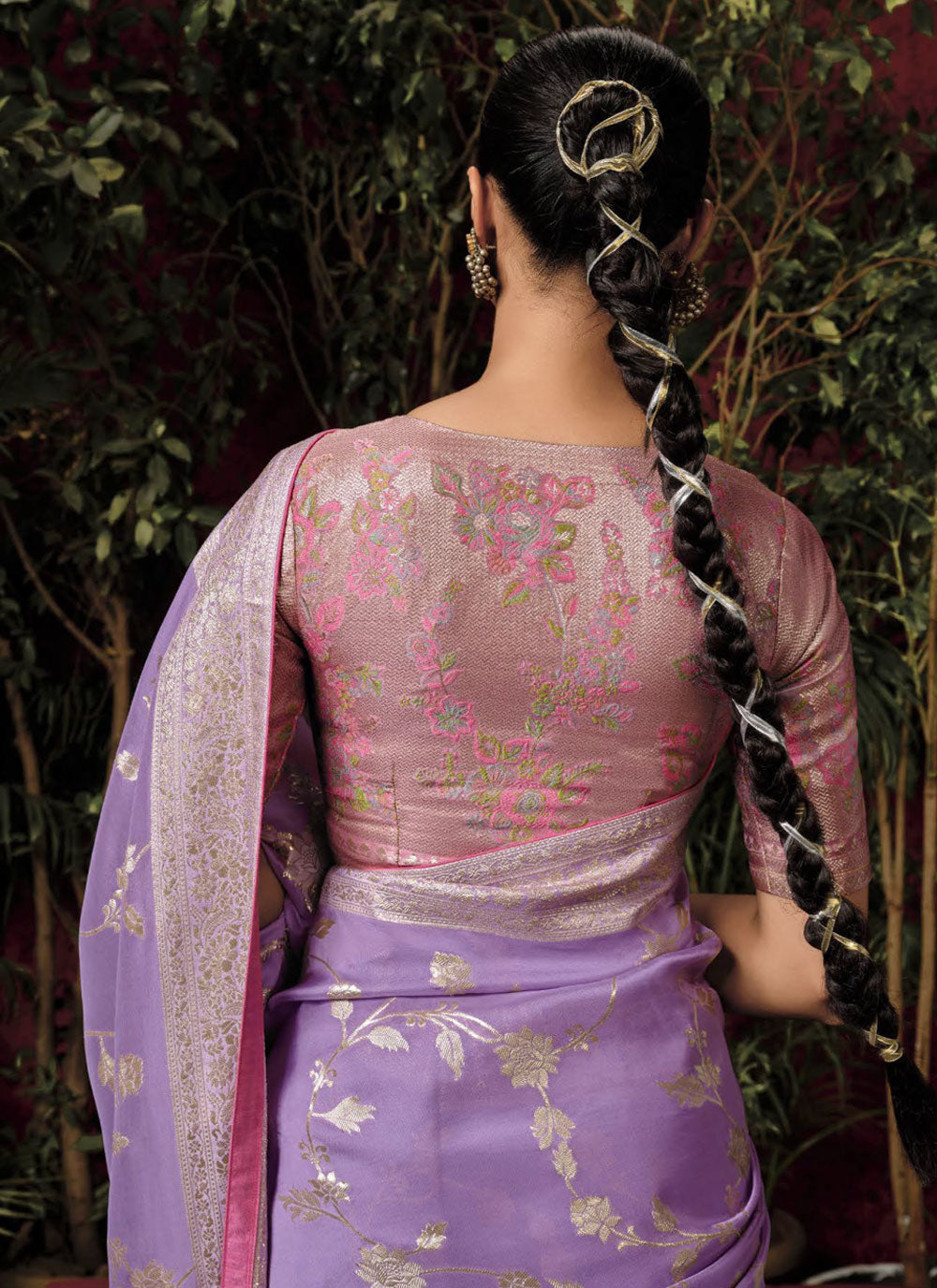 Silk Trendy Saree In lavender