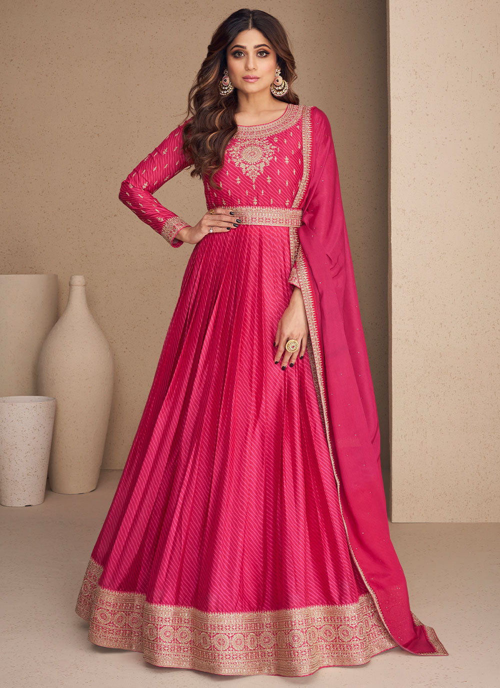 Pink Readymade Gown