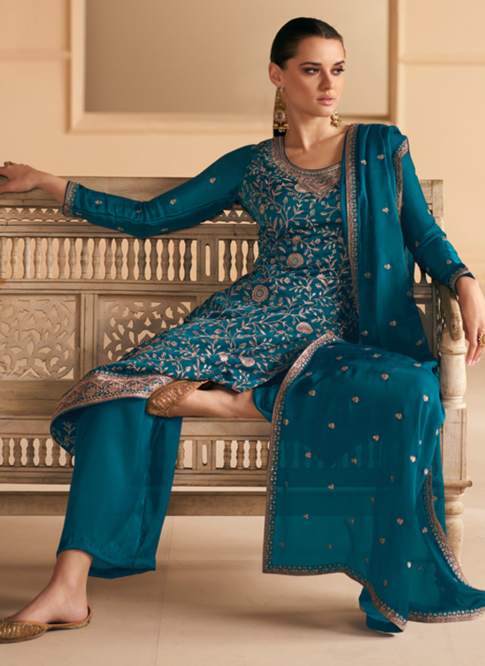 Satin Silk Designer Salwar Kameez