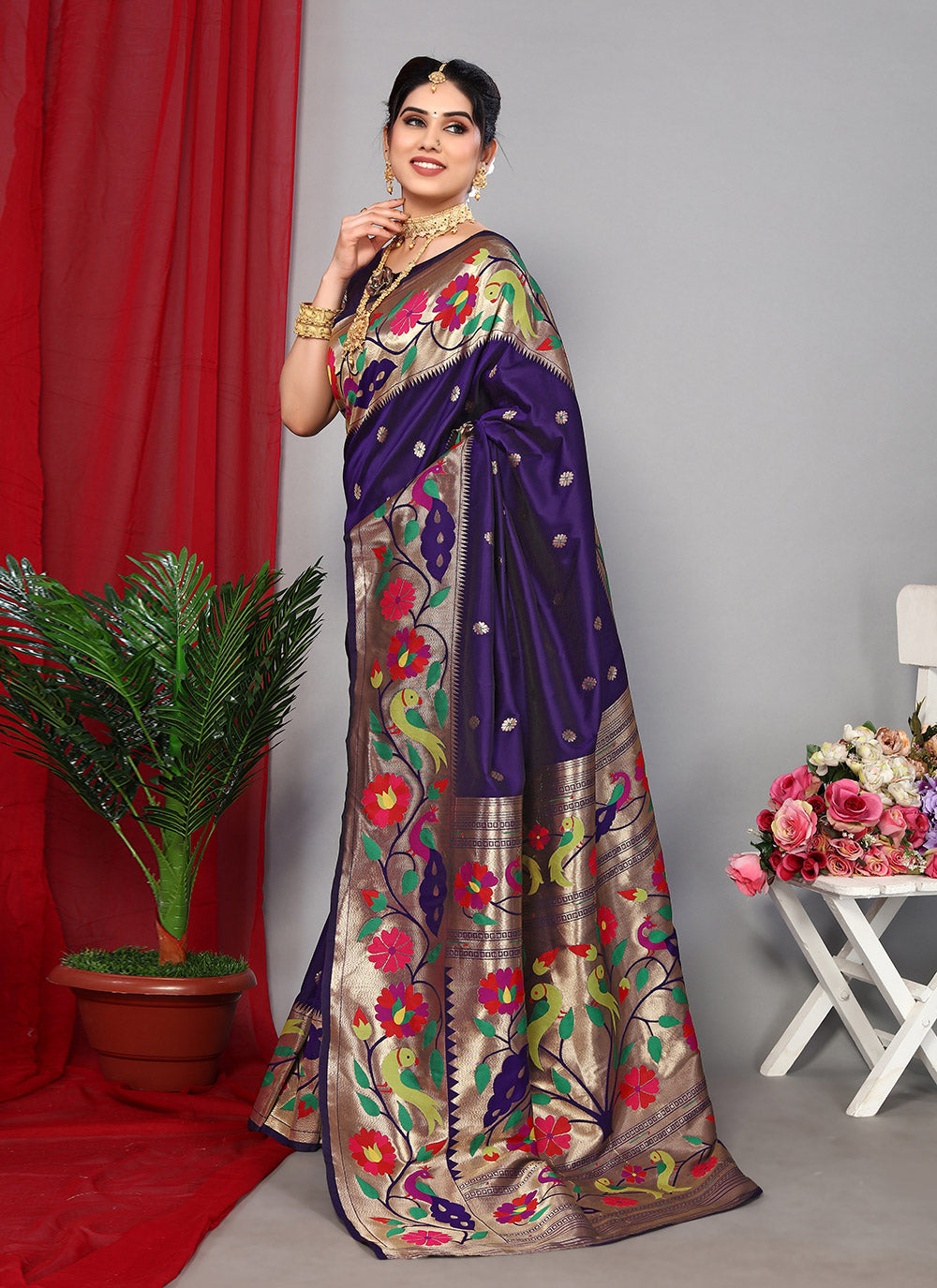 Silk Traditional Saree For Ceremonial