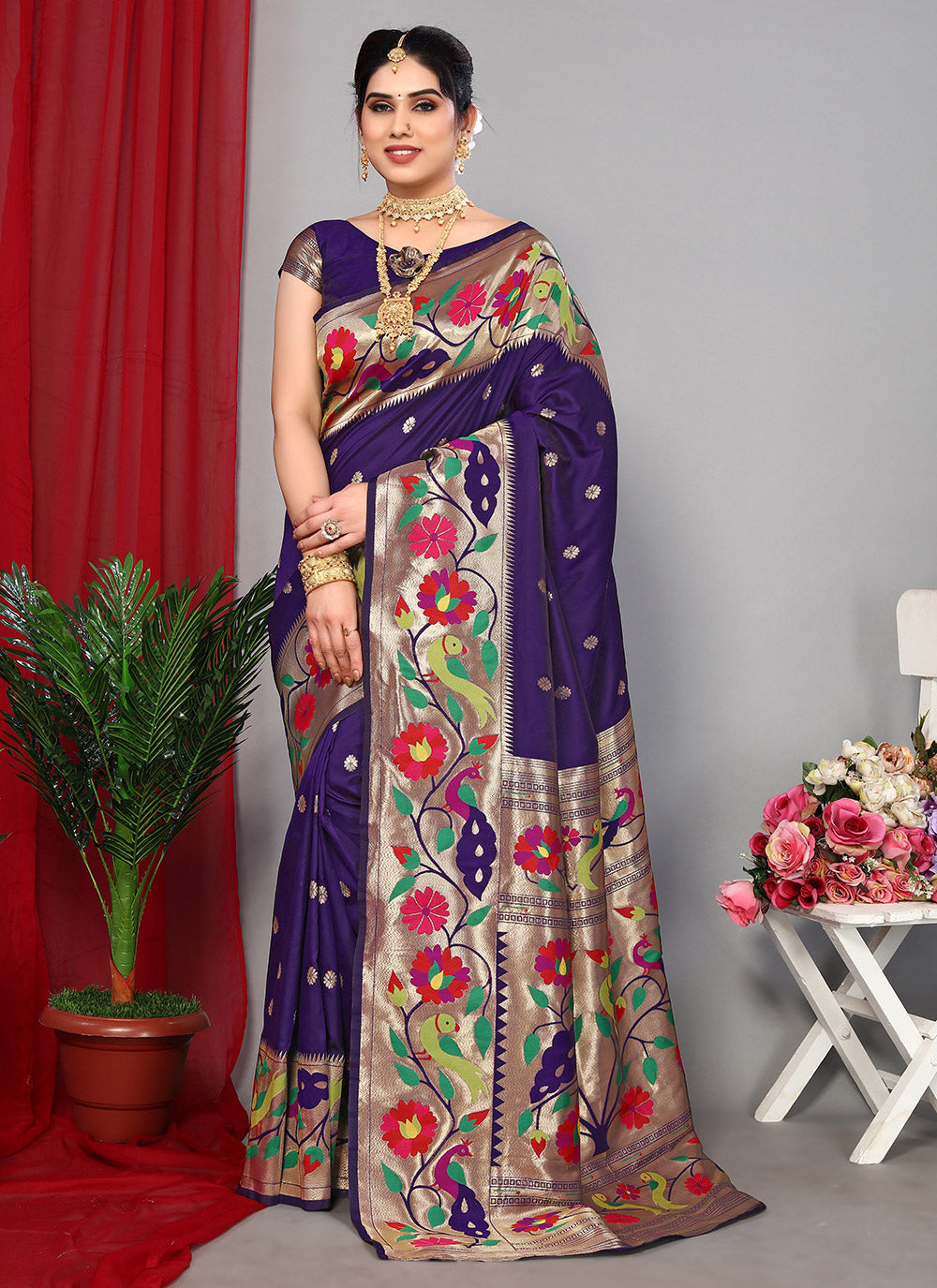 Silk Traditional Saree For Ceremonial