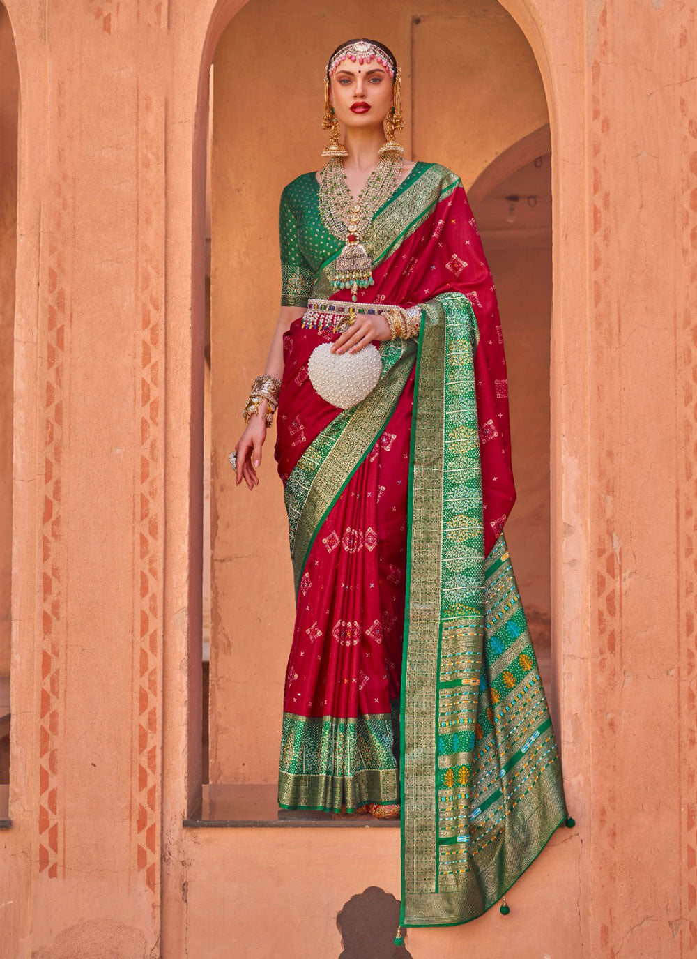 Traditional Saree In Red
