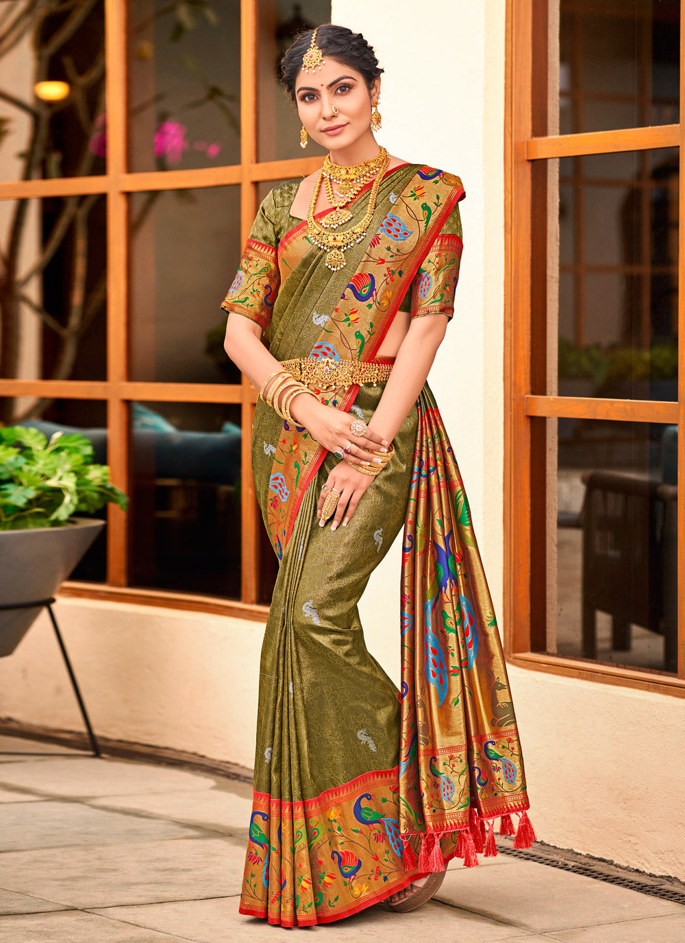 Designer Traditional Saree In Green