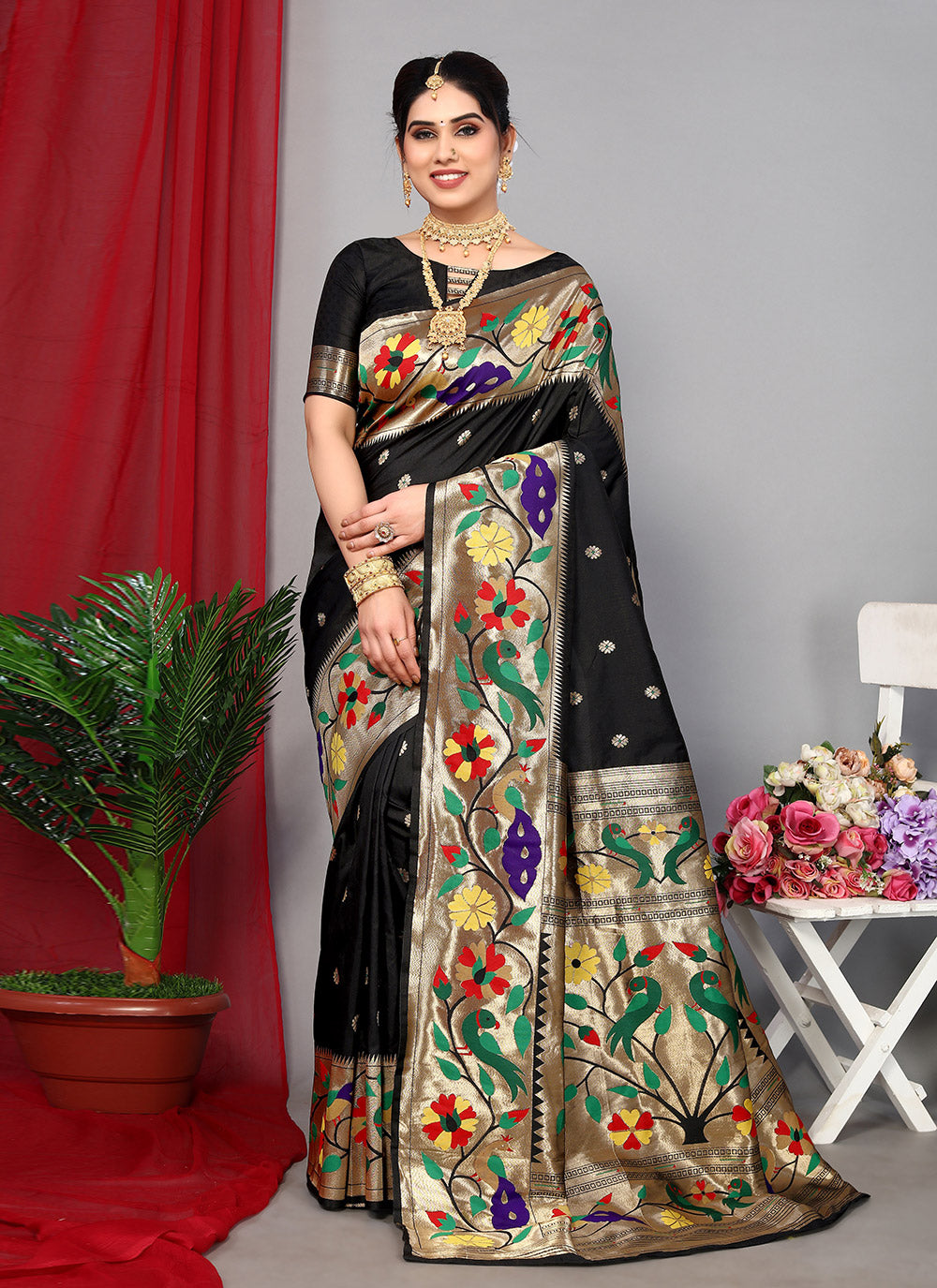 Traditional Saree In Black