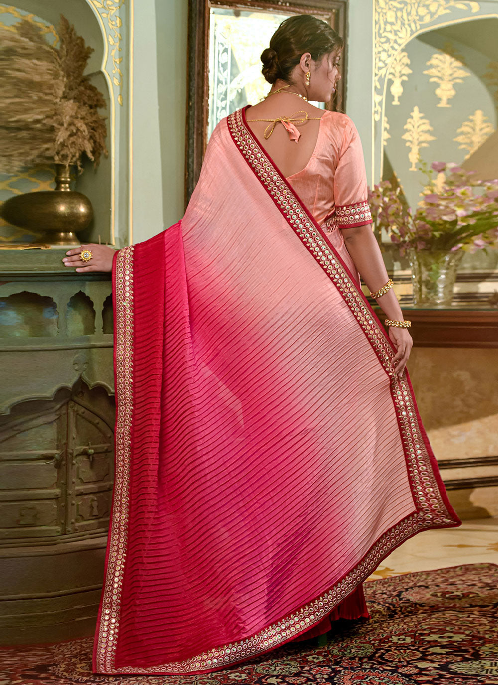 Embroidered Contemporary Style Saree