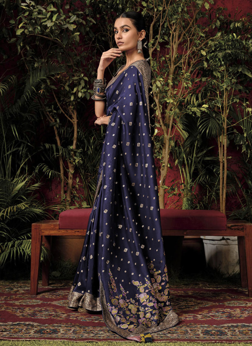 Blue Silk Designer Saree