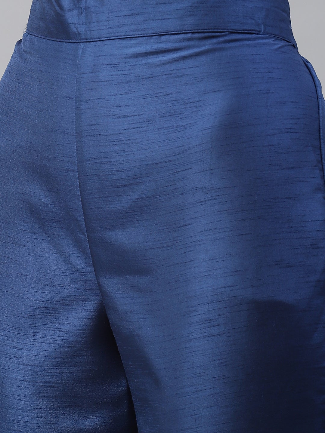 Mindhal Women's Blue Color Foil Printed Straight Kurta And Pant Set