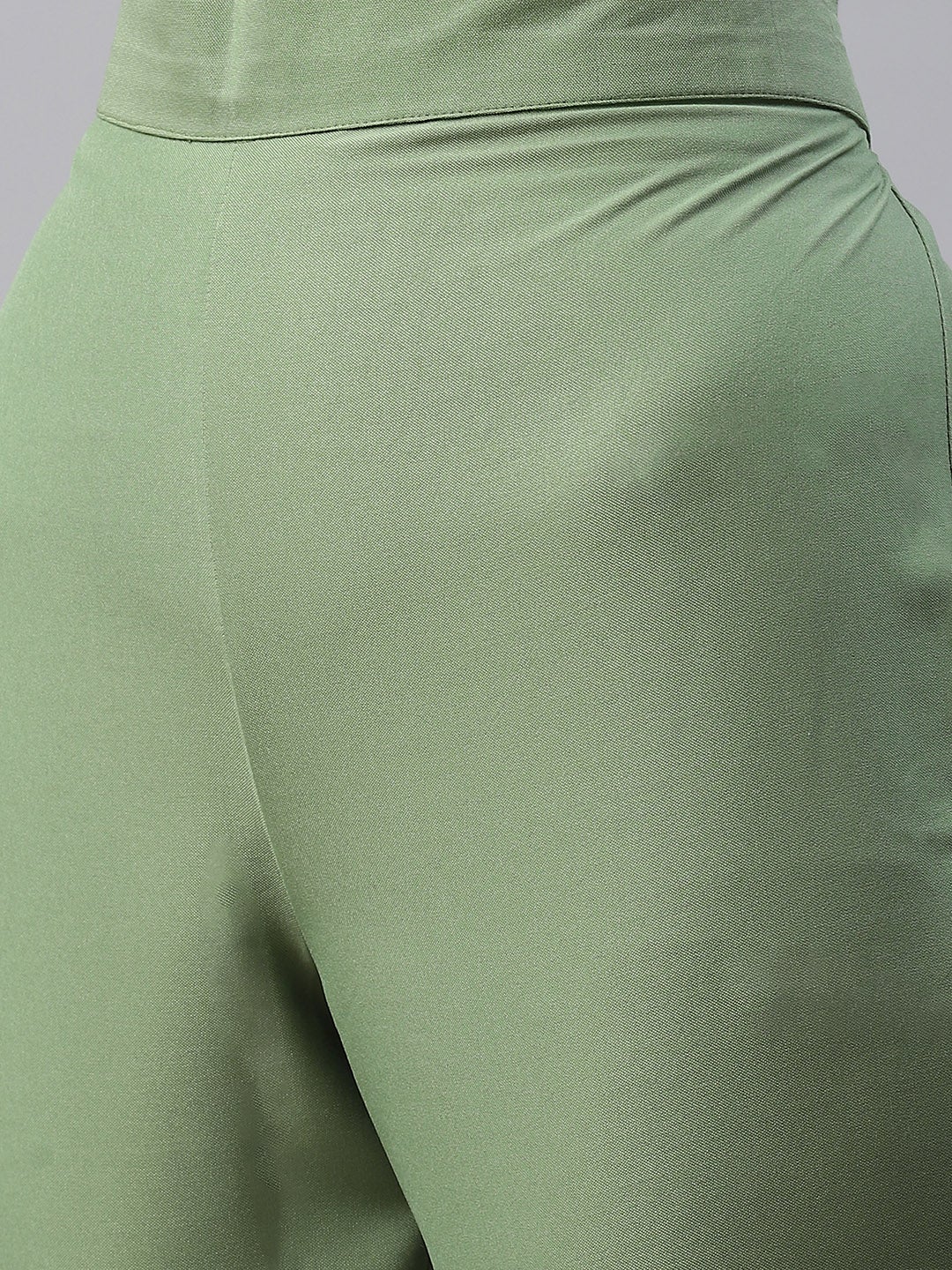Mindhal Women's Green Color Digital Printed Straight Kurta,Pant And Dupatta Set