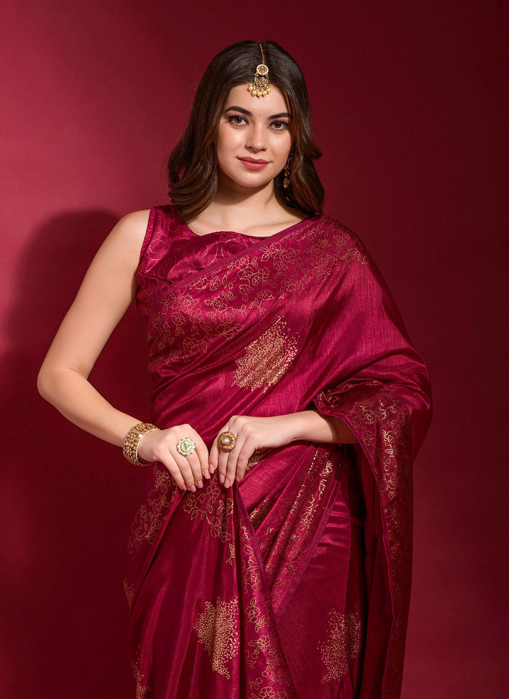 Red Woven Saree