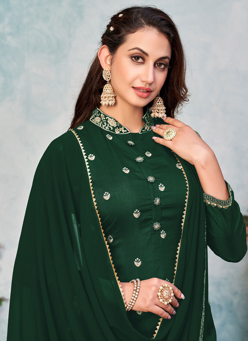 Green Designer Pakistani Salwar Suit