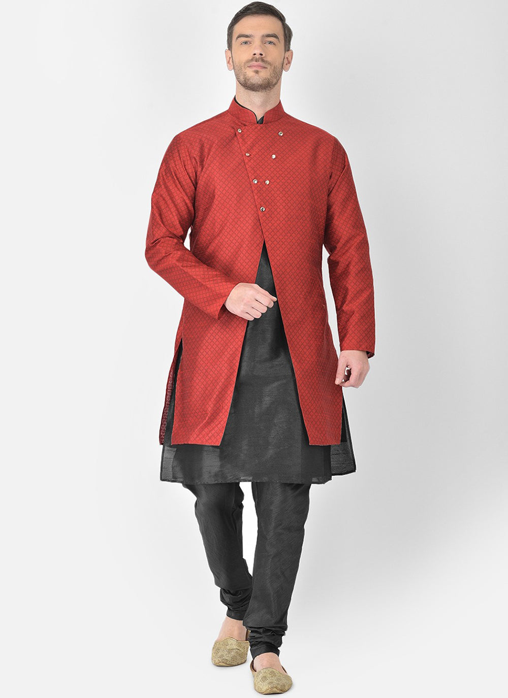 Kurta Pajama with Nehru Jacket, Pattern : Printed, Feature : Anti-Wrinkle,  Comfortable at Rs 1,690 / Piece in Delhi