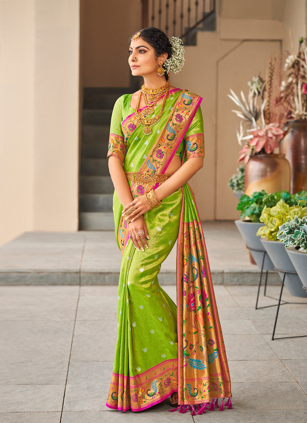 Green Designer Traditional Saree