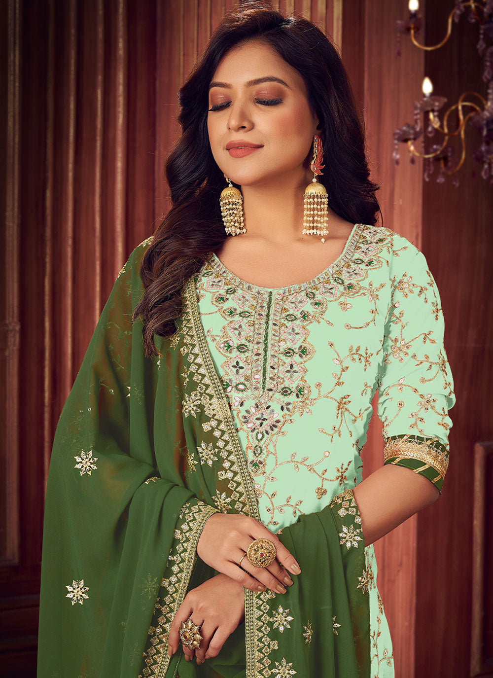 Green Trendy Salwar Suit For Wedding