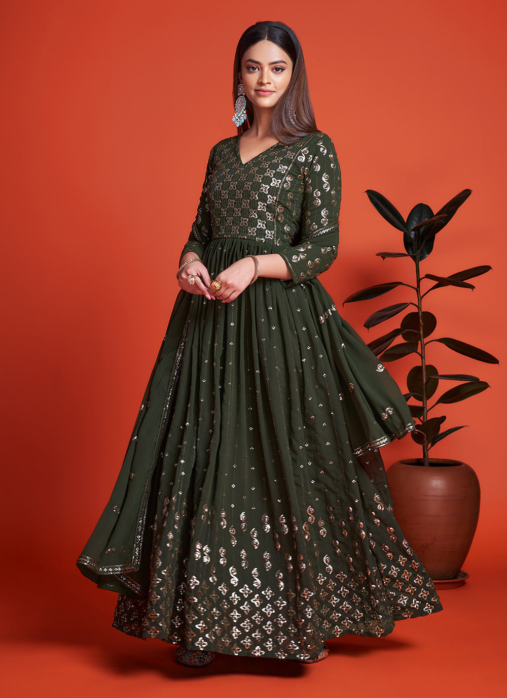 Green Party Designer Gown