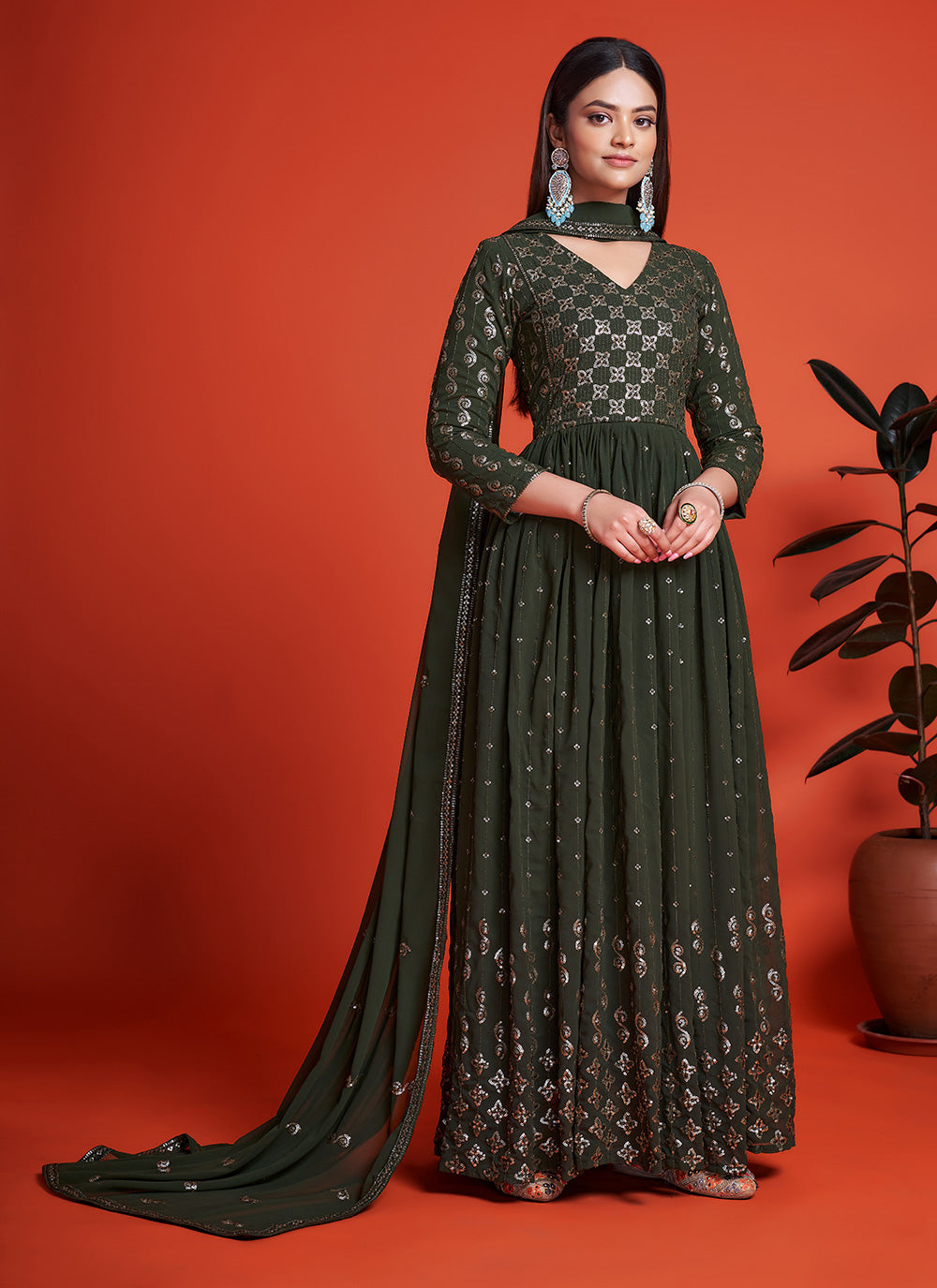 Green Party Designer Gown