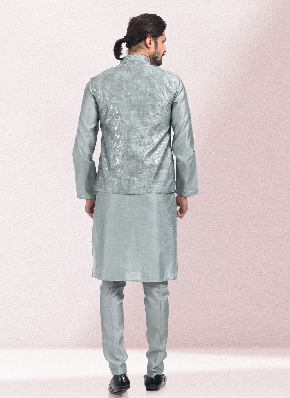 Banarasi Silk Kurta Payjama With Jacket