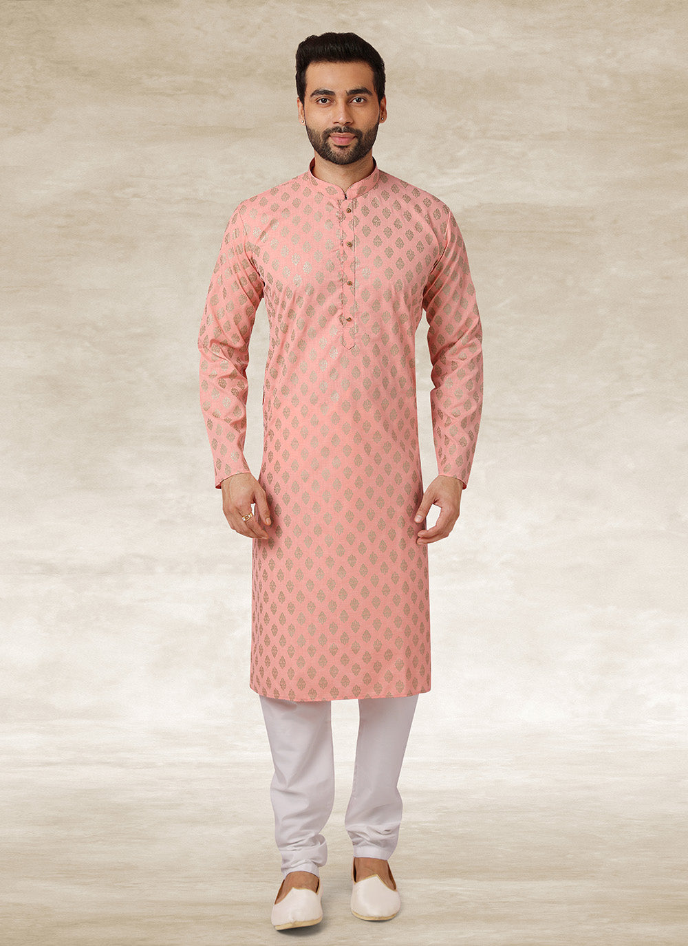 Handloom Cotton Pink Kurta Pajama