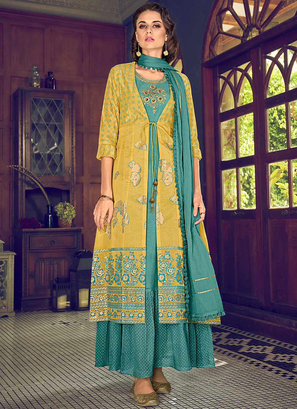 Party Wear Chanderi Silk  Designer Salwar Suit