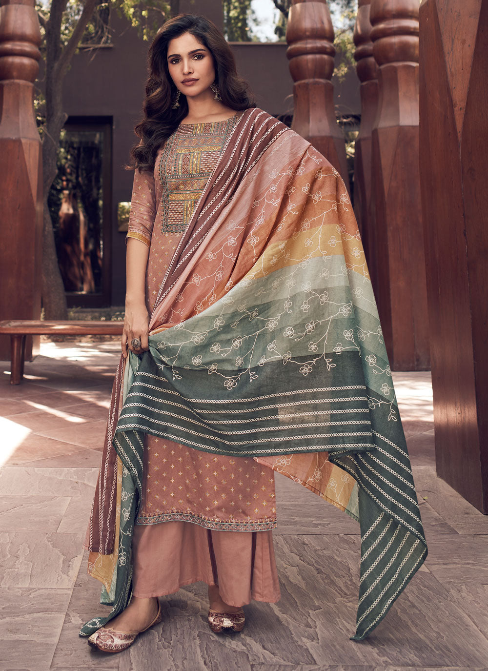 Brown Festival Designer Pakistani Salwar Suit