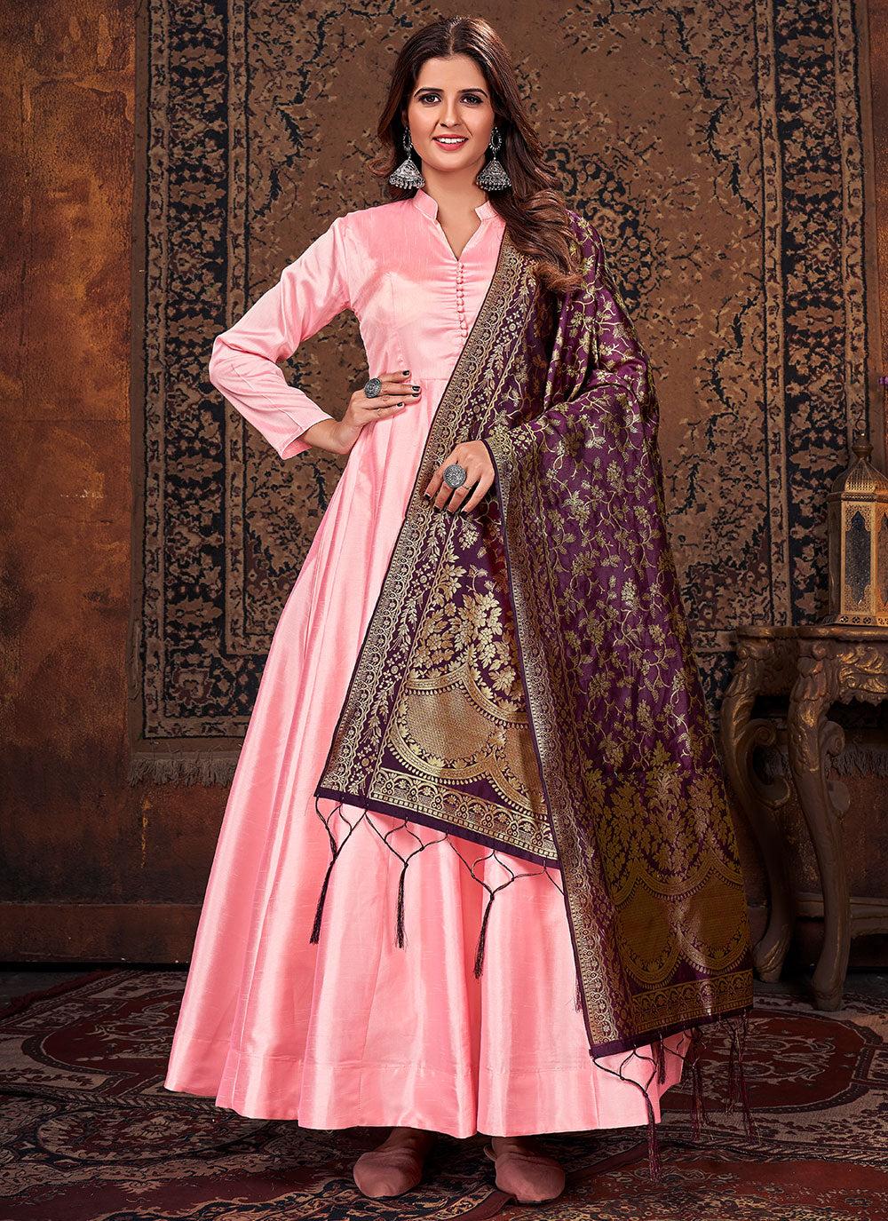 Anarkali Salwar Suit In Pink