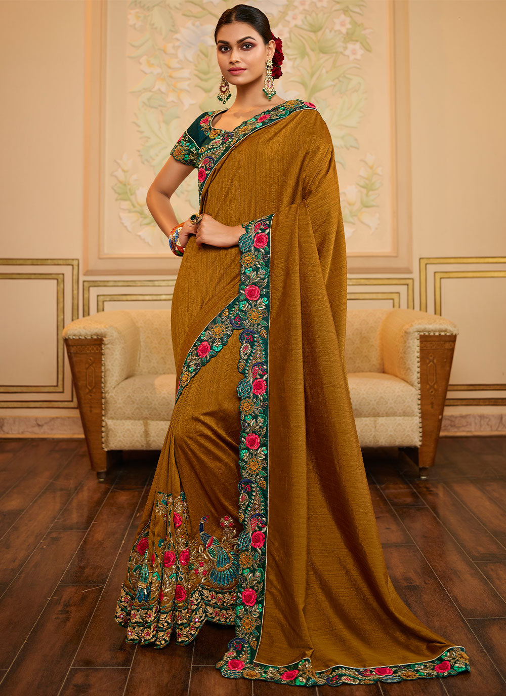 Embroidered Contemporary Style Saree
